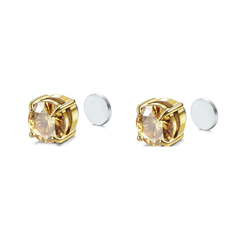 Gold round gold zircon 6mm