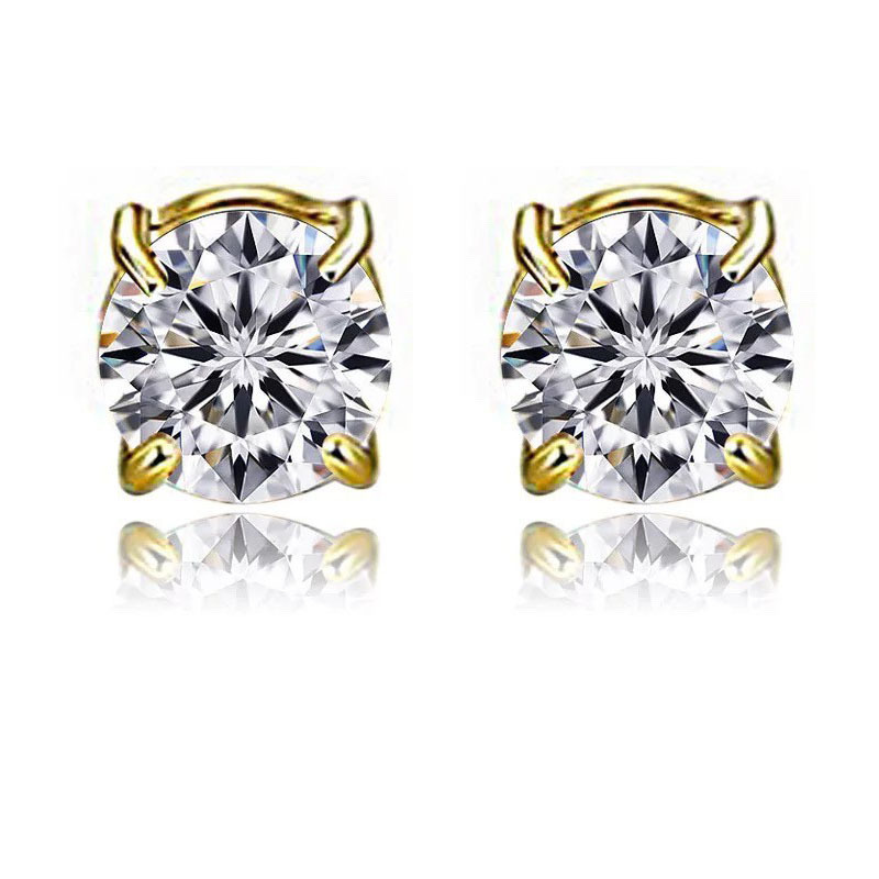 8:Golden round white zircon