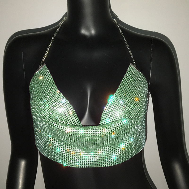 green with rhinestone