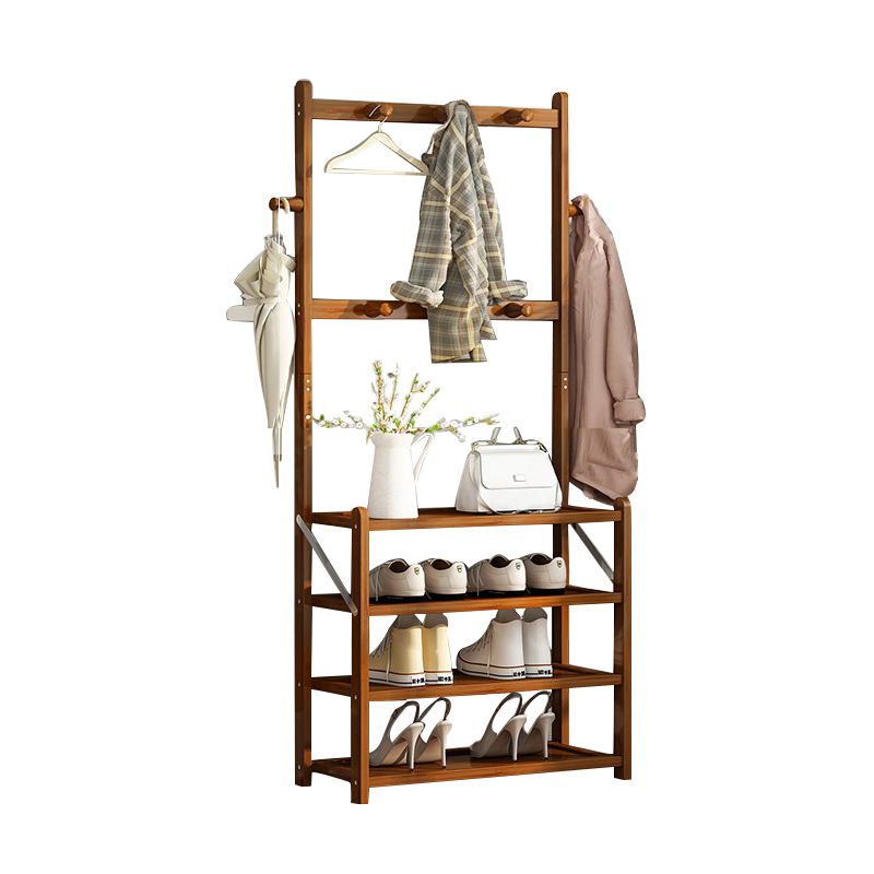 Brown hat rack shoe rack four layer 50cm