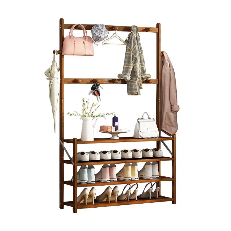 Brown with hat rack shoe rack four floor 90cm