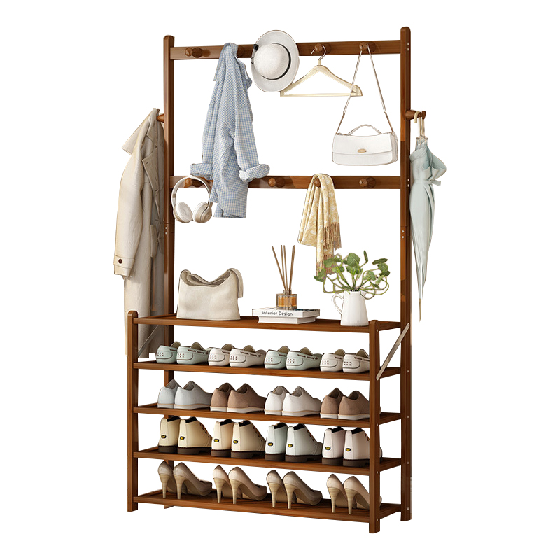 Brown with hat rack shoe rack five floor 90cm