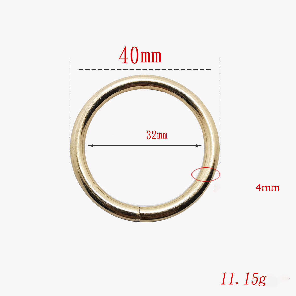 10:Gold inner 32x4mm