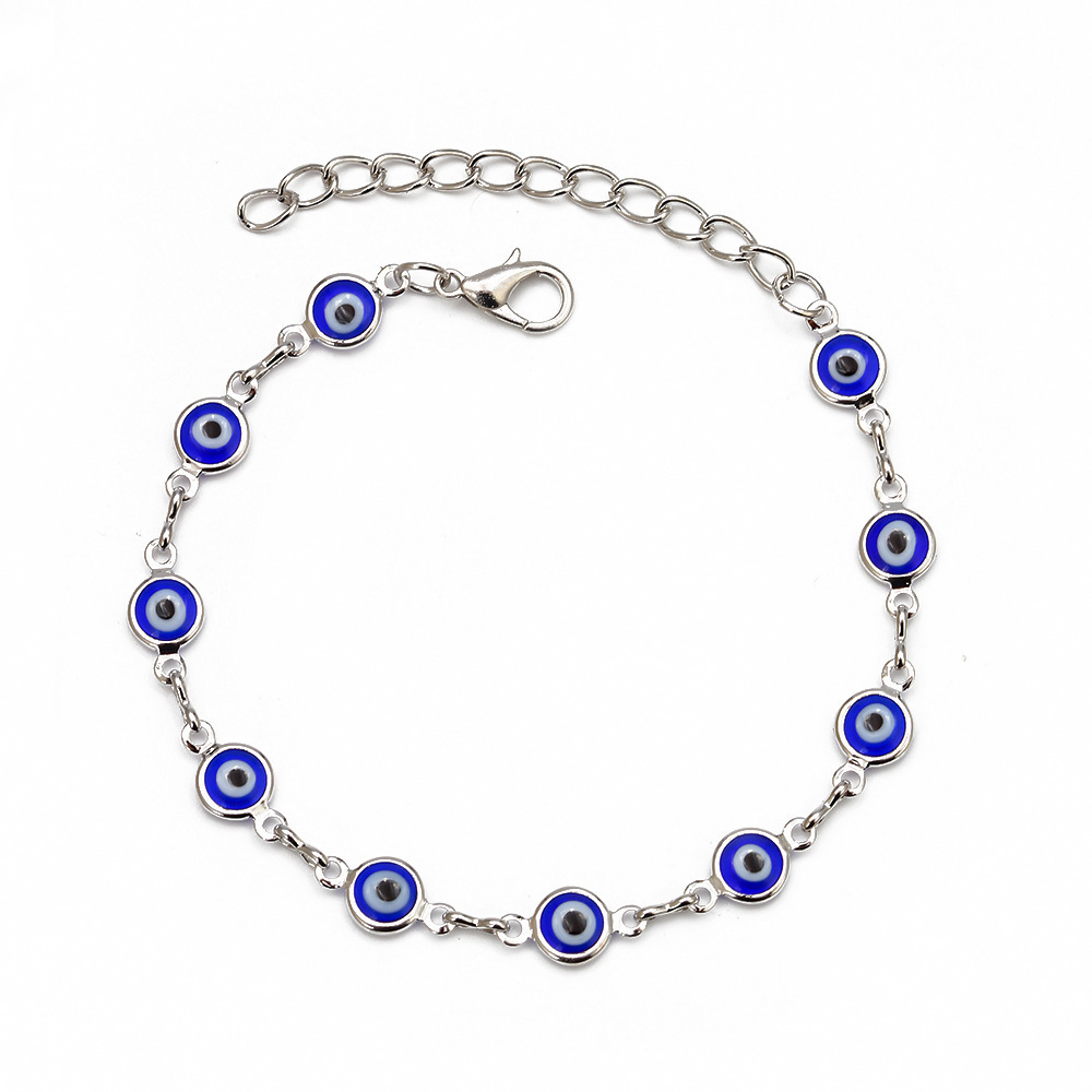 Evil Eye Blue Silver 17.5cm+5cm