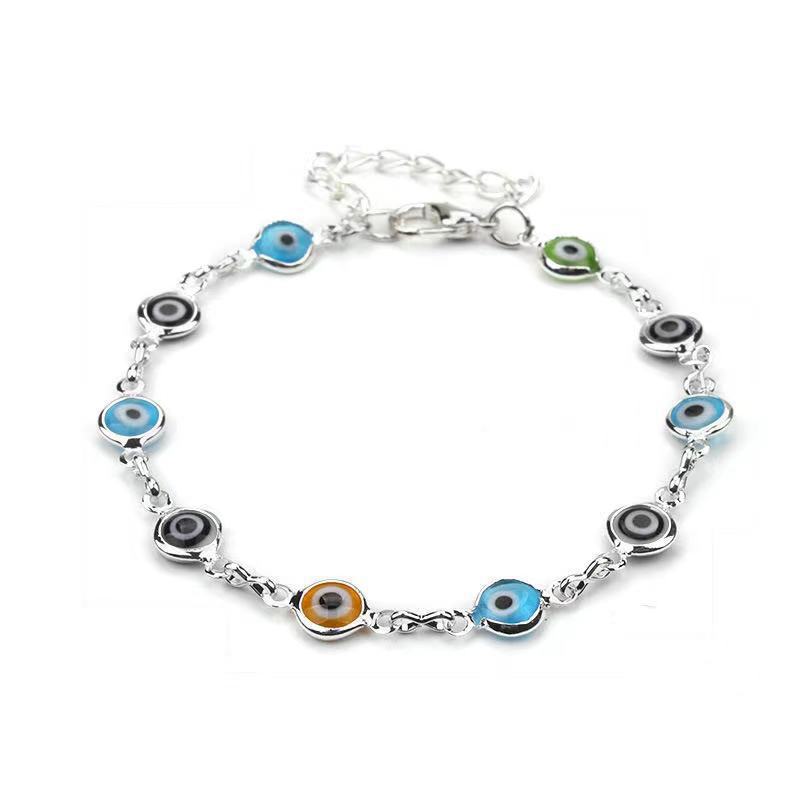 Evil Eye Mixed Silver 17.5cm+5cm