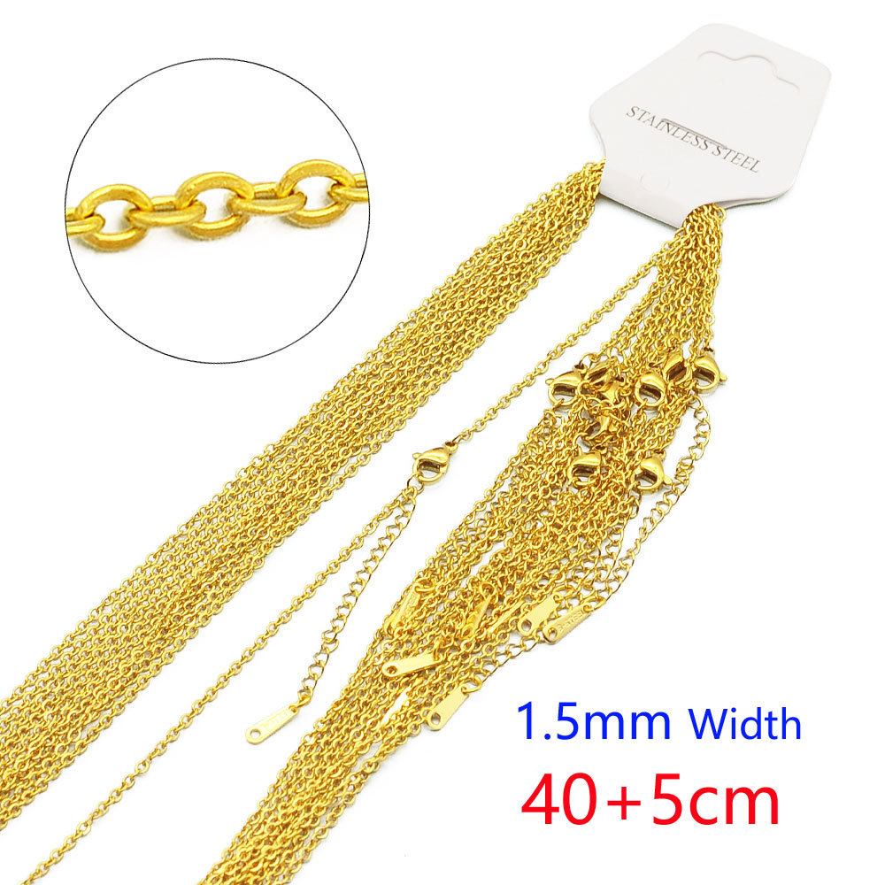 10:gold color 1.5mm-40 5cm