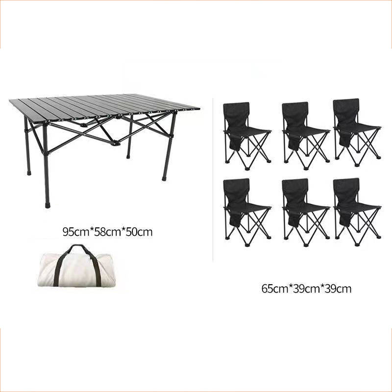 Black long table seven sets