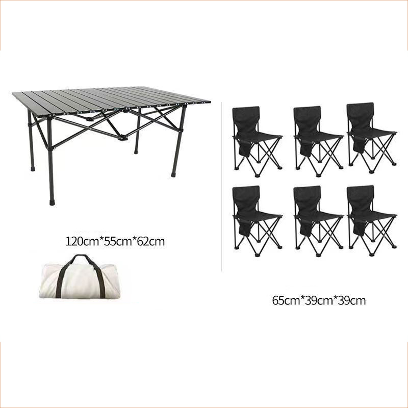 1.2 meter black table seven sets