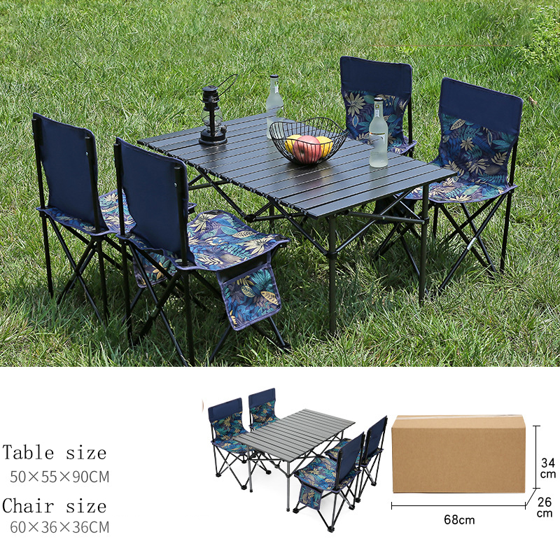 Five-piece black table set