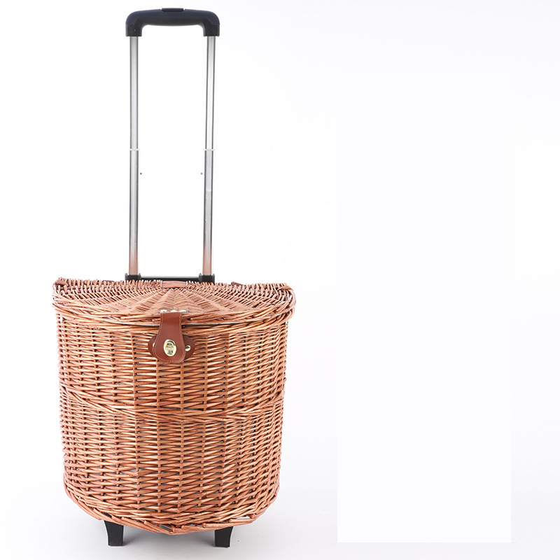 Picnic Basket with trolley with cutlery