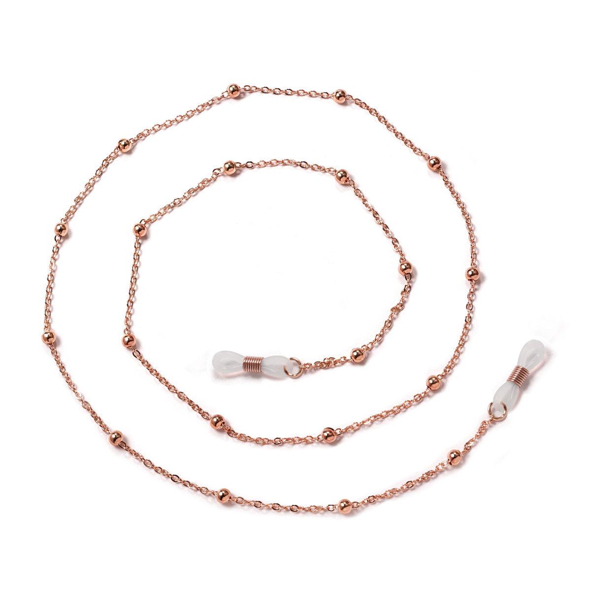 8:Rose gold eyeglass chain