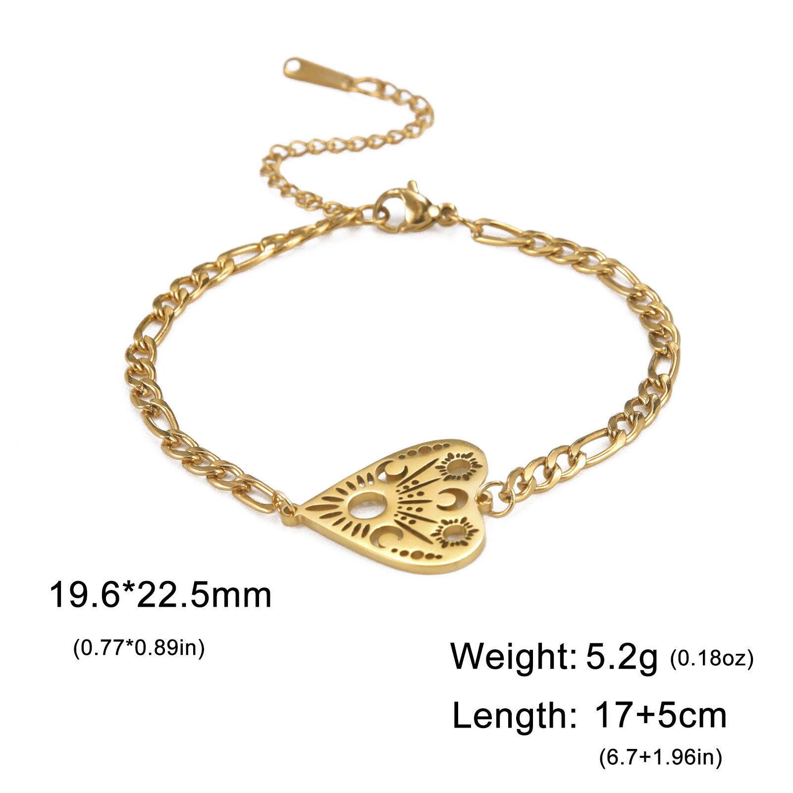 Gold Figaro Chain Bracelet