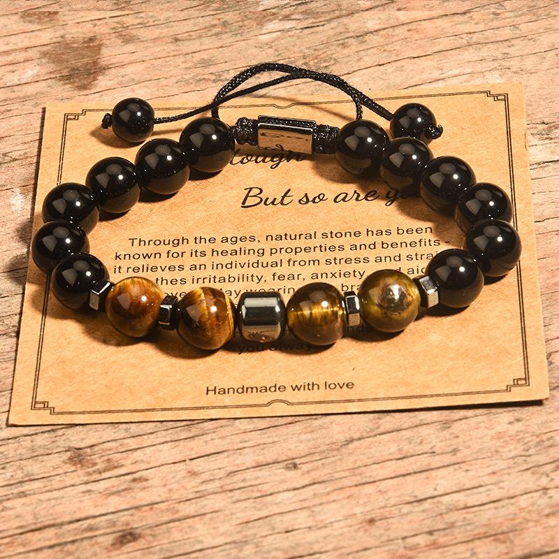 2:10MM Yellow Tiger Eye band card 16-28cm