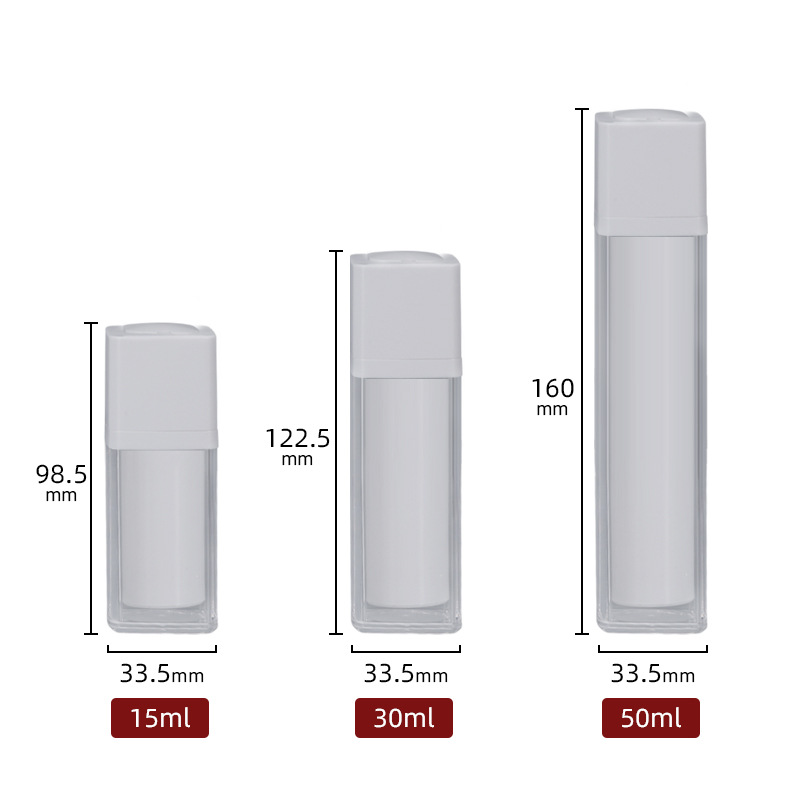 Vacuum emulsion bottle-transparent side