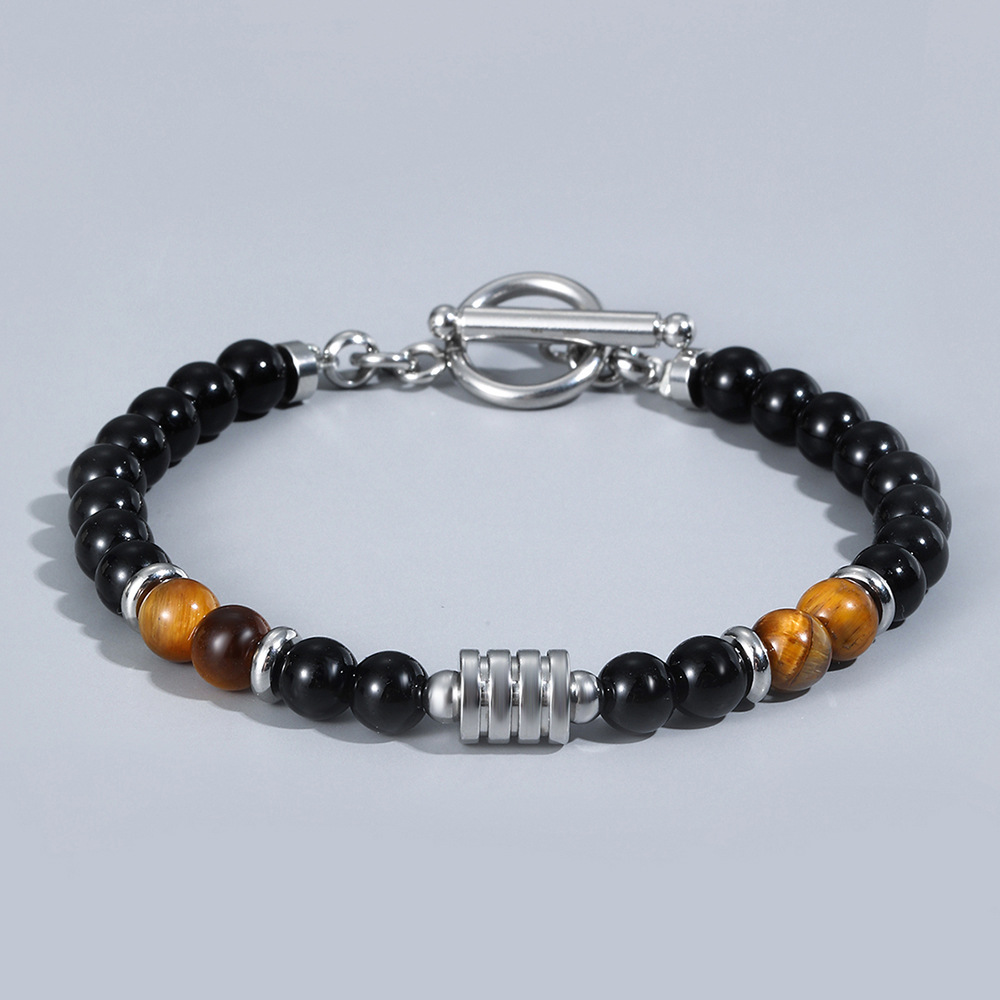 1:Black glossy   tiger's eye