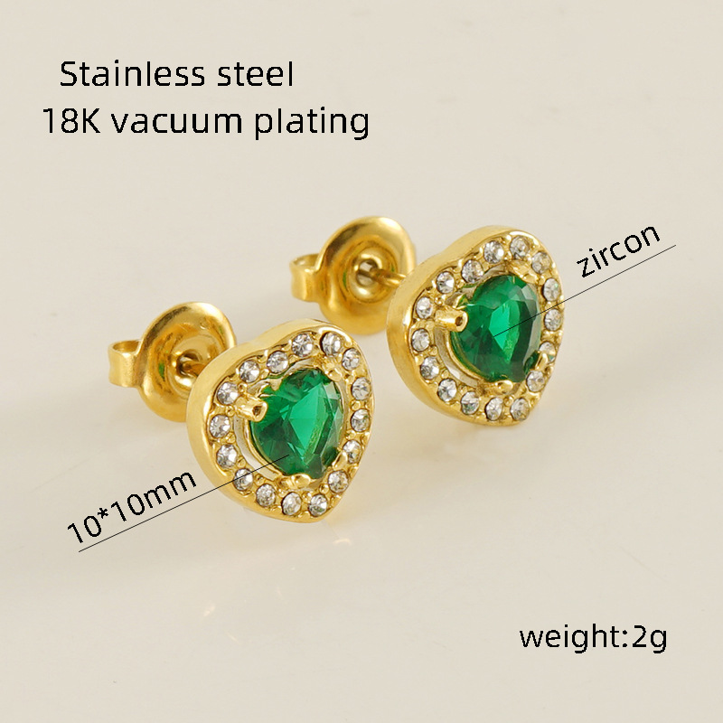 Heart-shaped (green zirconium)