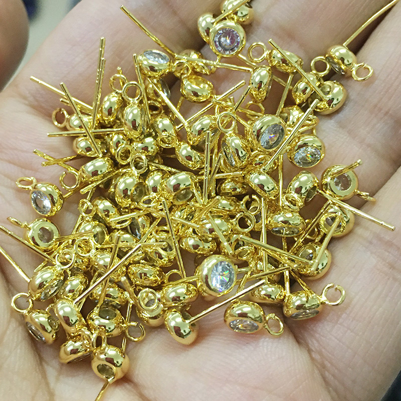 2:18k gold 3mm zircon