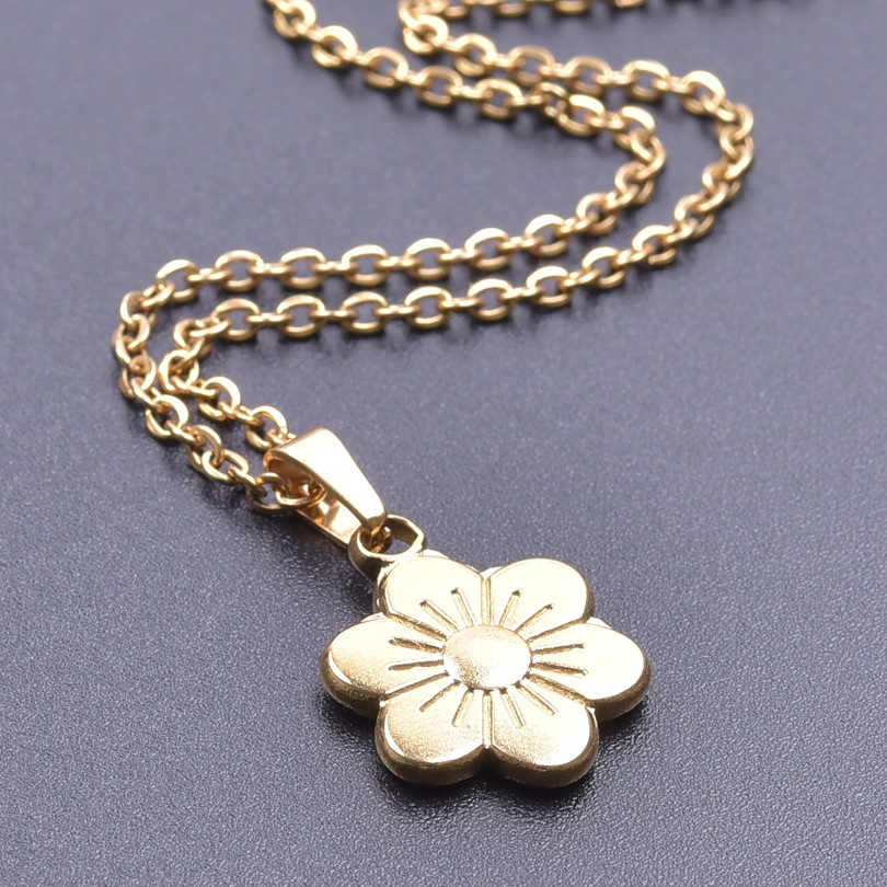 gold color plated necklace