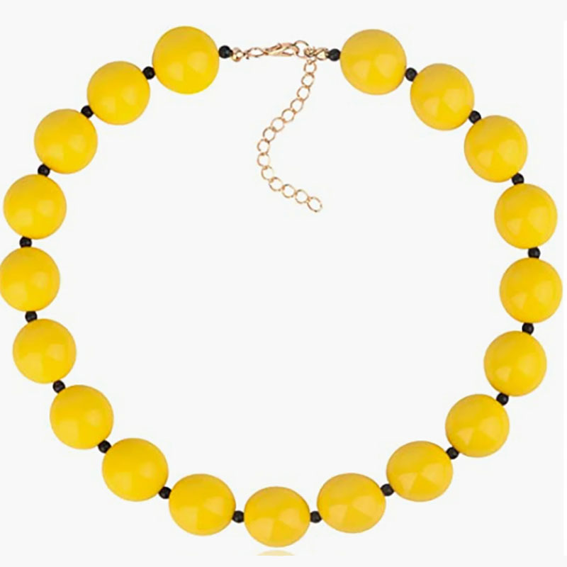 Yellow necklace 45+5cm