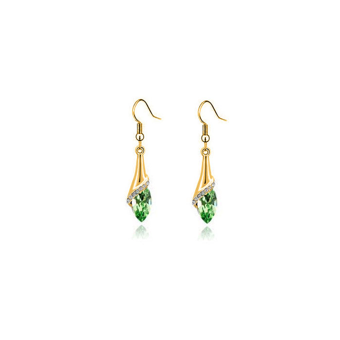 Golden Army Green Earrings