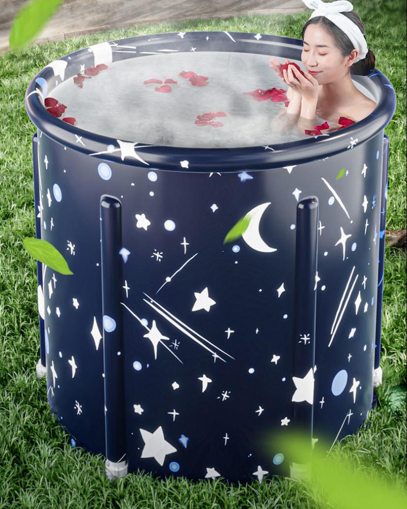 PVC Starry Sky Blue  5 bath bag   Storage bag (8 pillars)