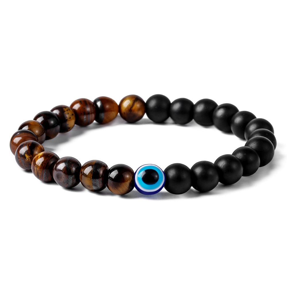 9:Black agate tiger eyes