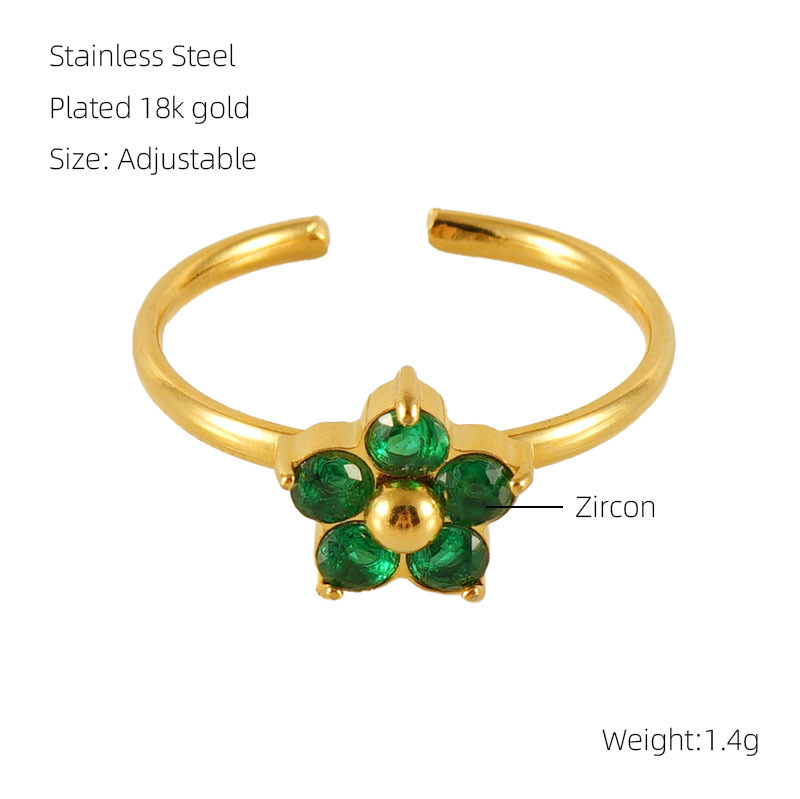 12:Flowers green zirconium