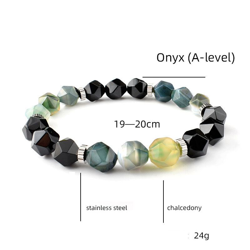 Green agate black agate