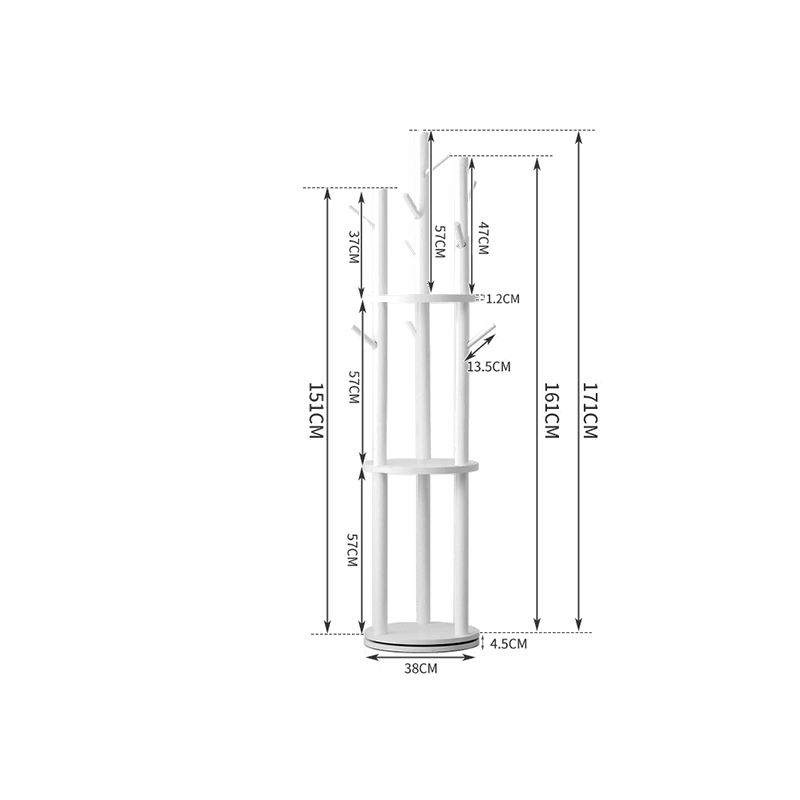 White color 360 rotation - double deck chassis