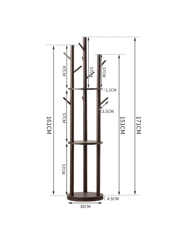 Brown color 360 rotation - double deck chassis