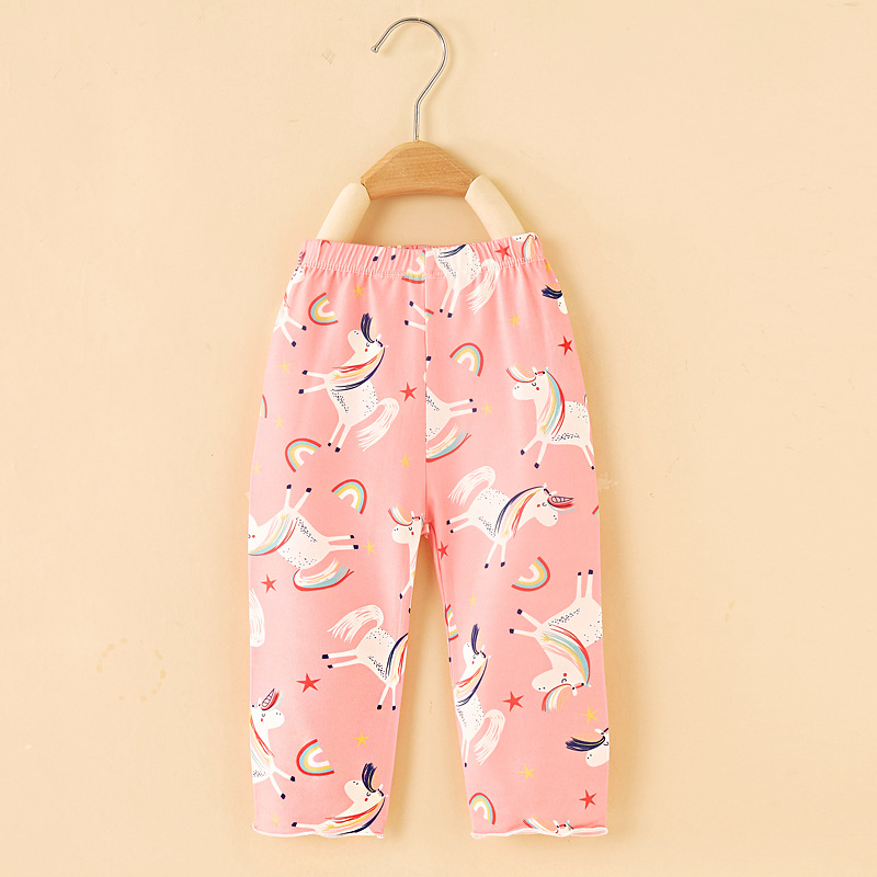 Pink color horse capri pants