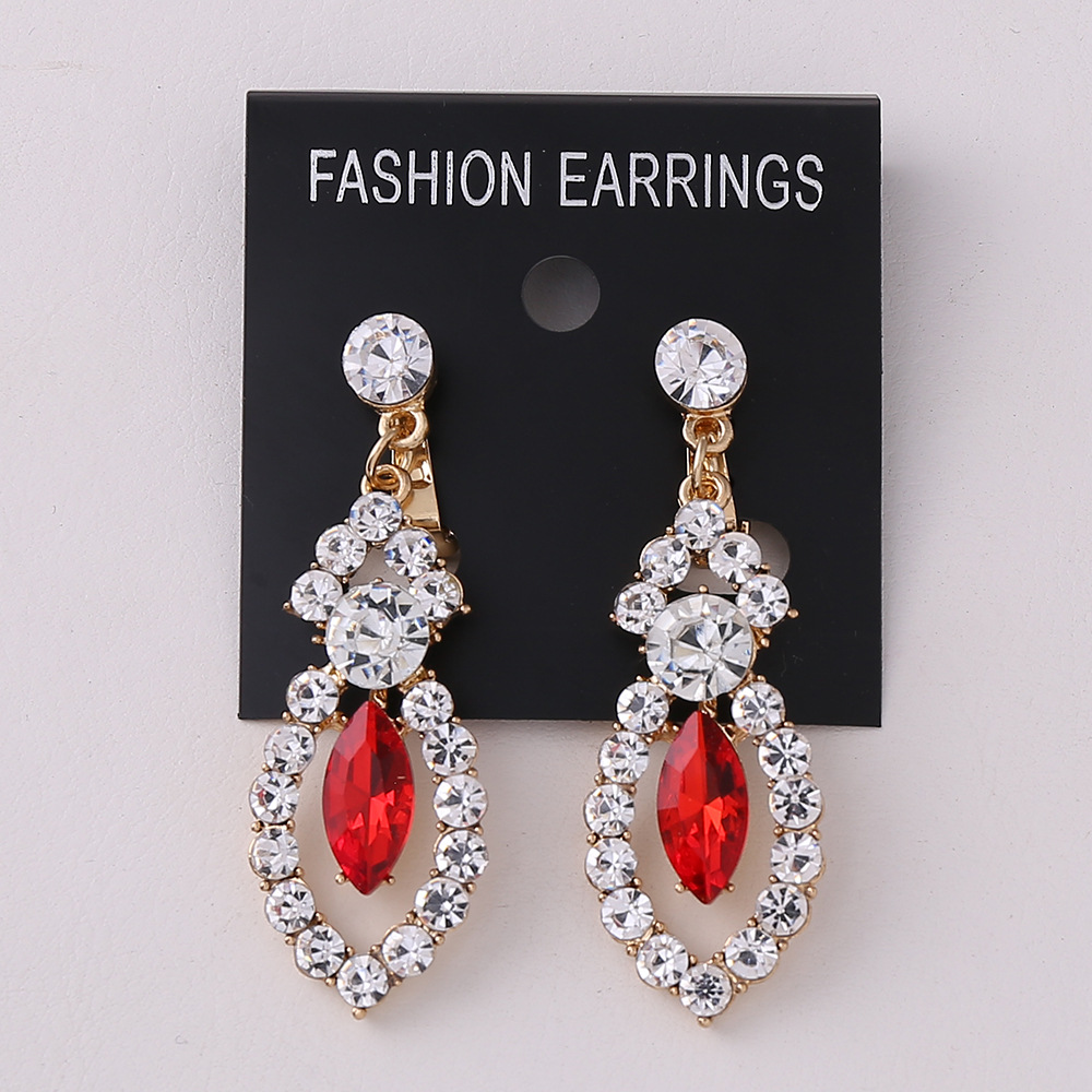 6:KC Gold Red Diamond Ear Clip