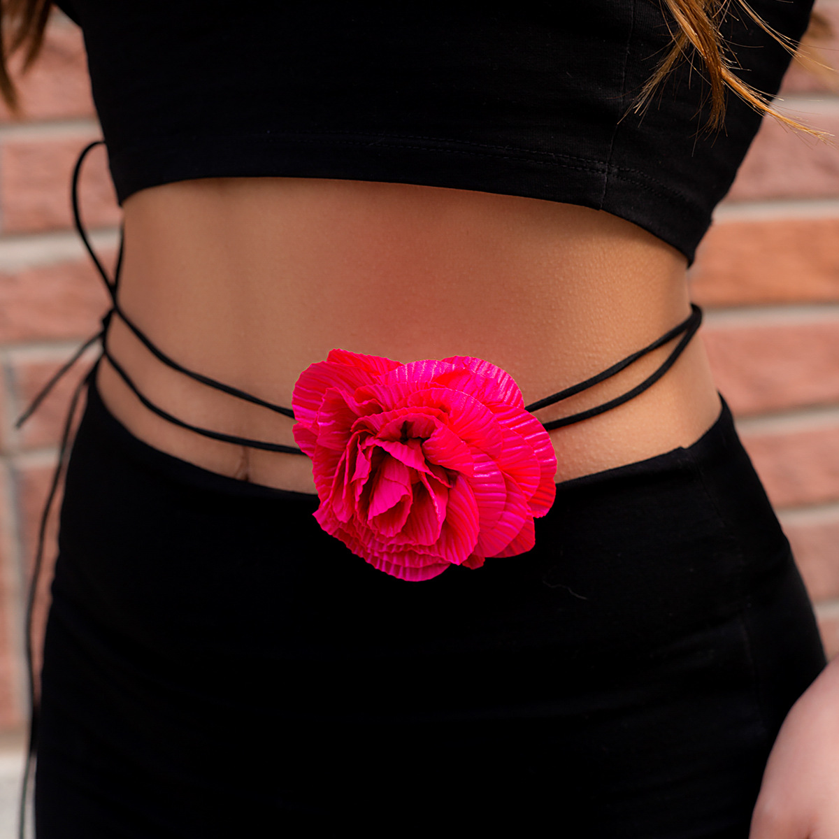 Waist chain rose red 1418