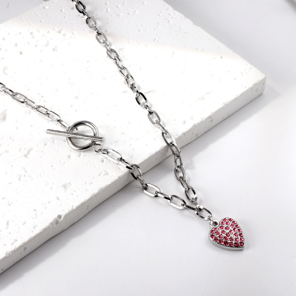 4:Heart-shaped with Rose diamond steel color