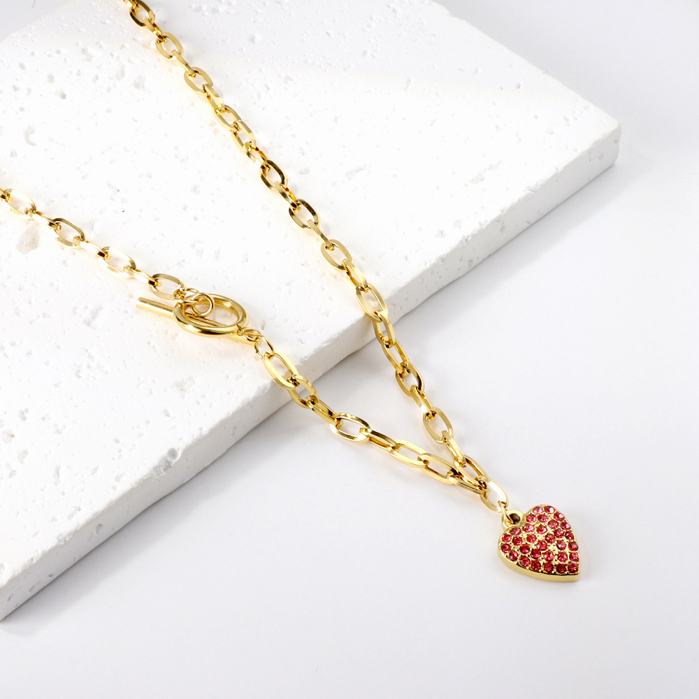 5:Heart-shaped with Rose Diamond Gold