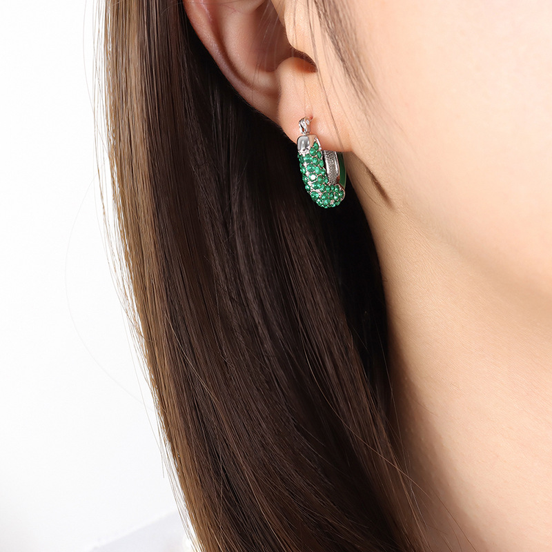 2:Steel Green Rhinestones