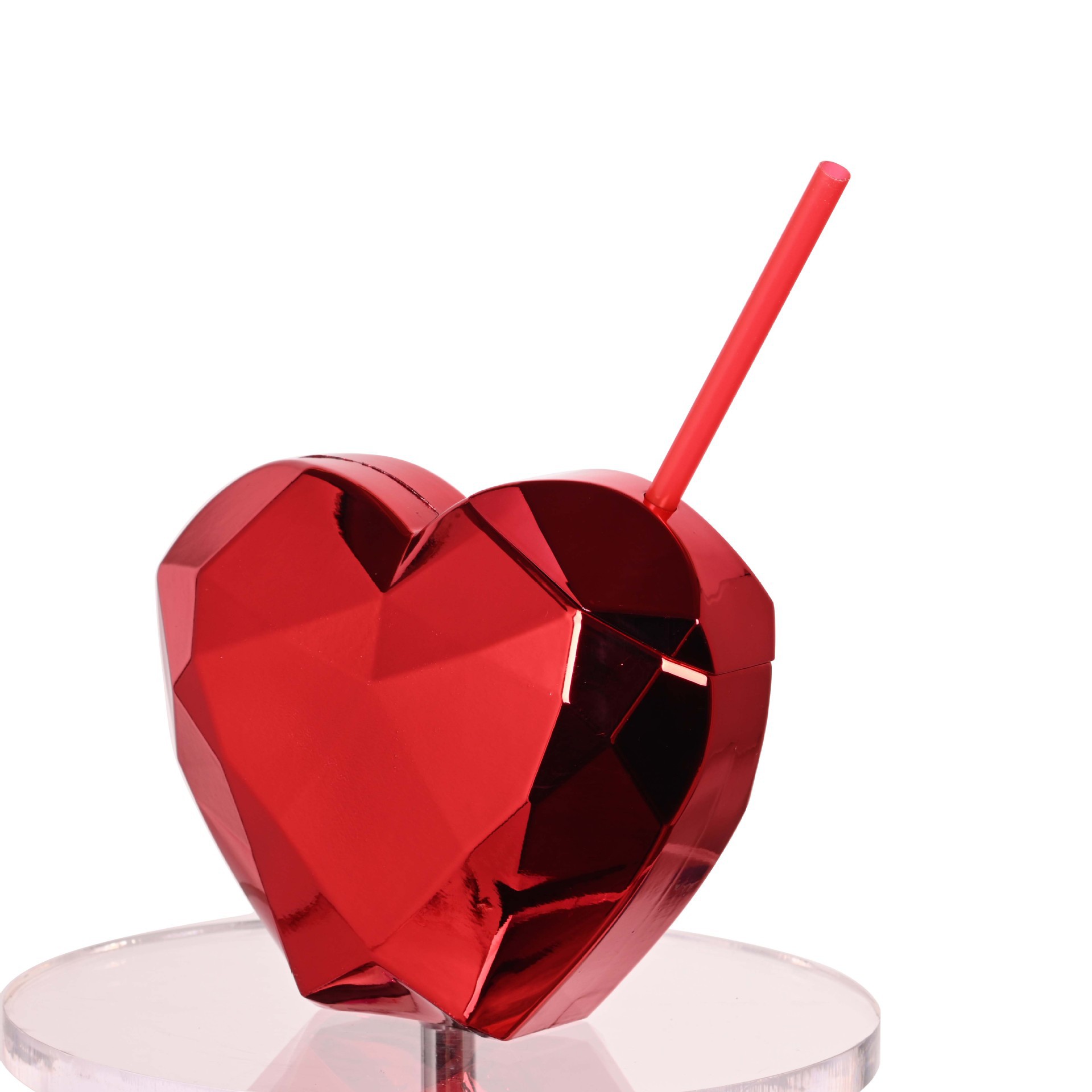 Red (transparent straw)