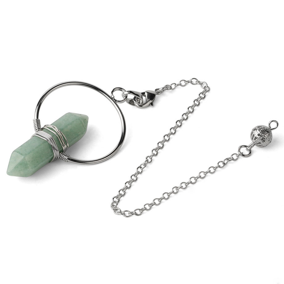 Green Aventurine platinum color