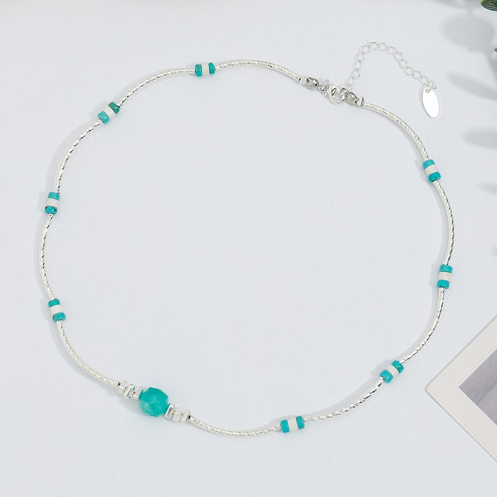 A turquoise necklace