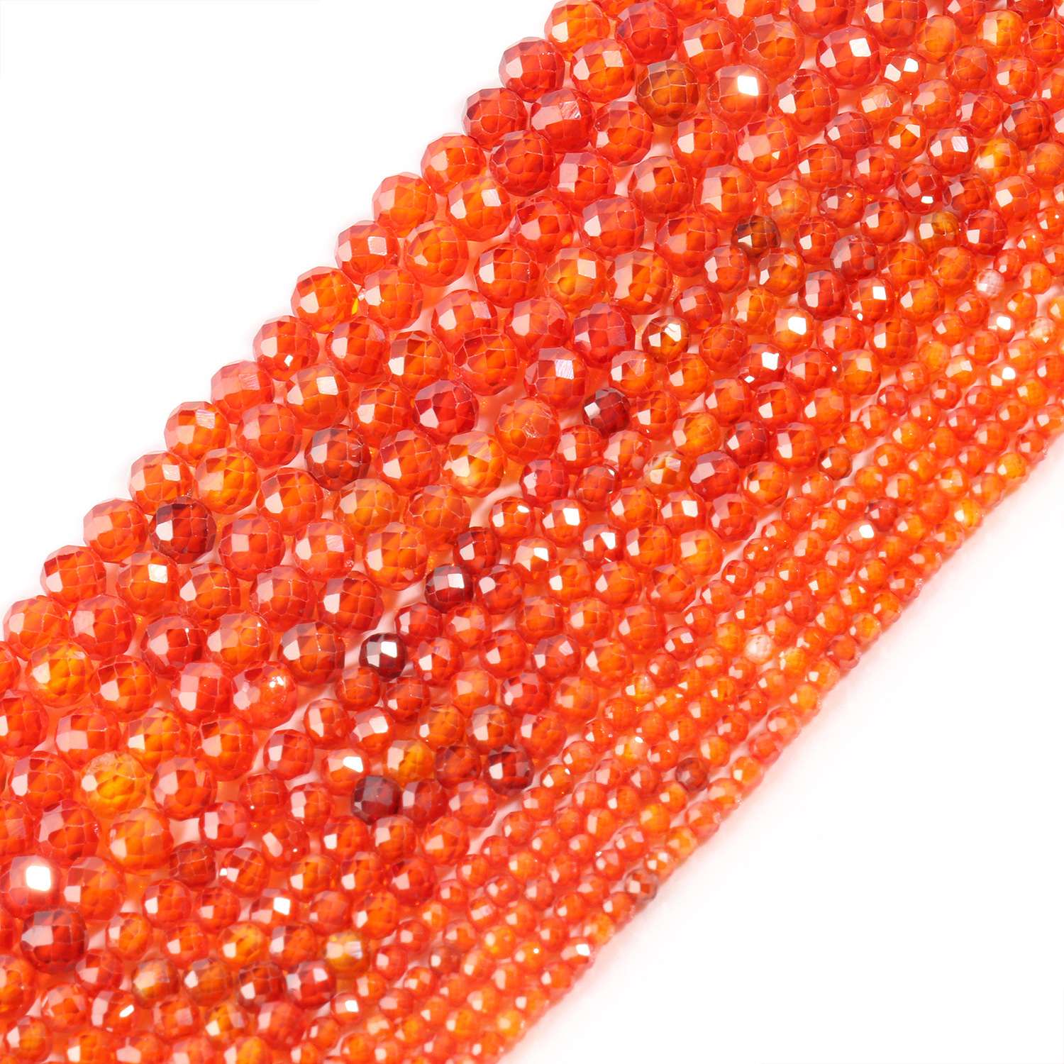 orange 2mm about 185 pieces / string