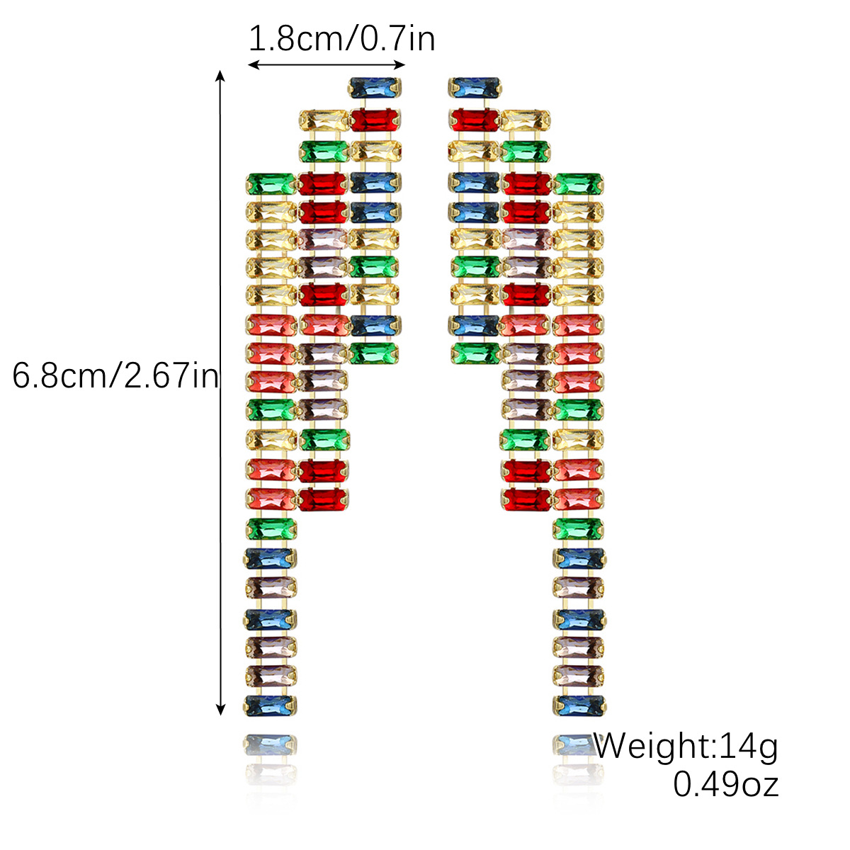 1:Rectangular colored zircon