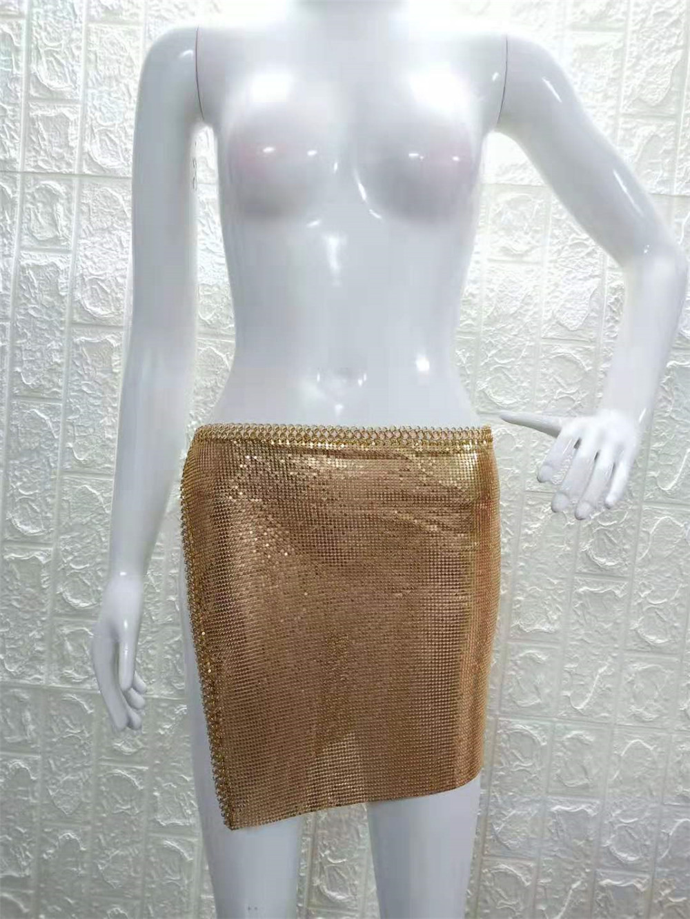 gold skirt