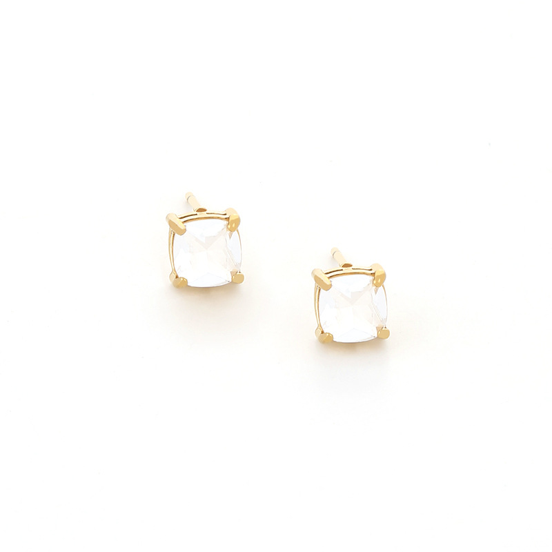 White diamond earrings