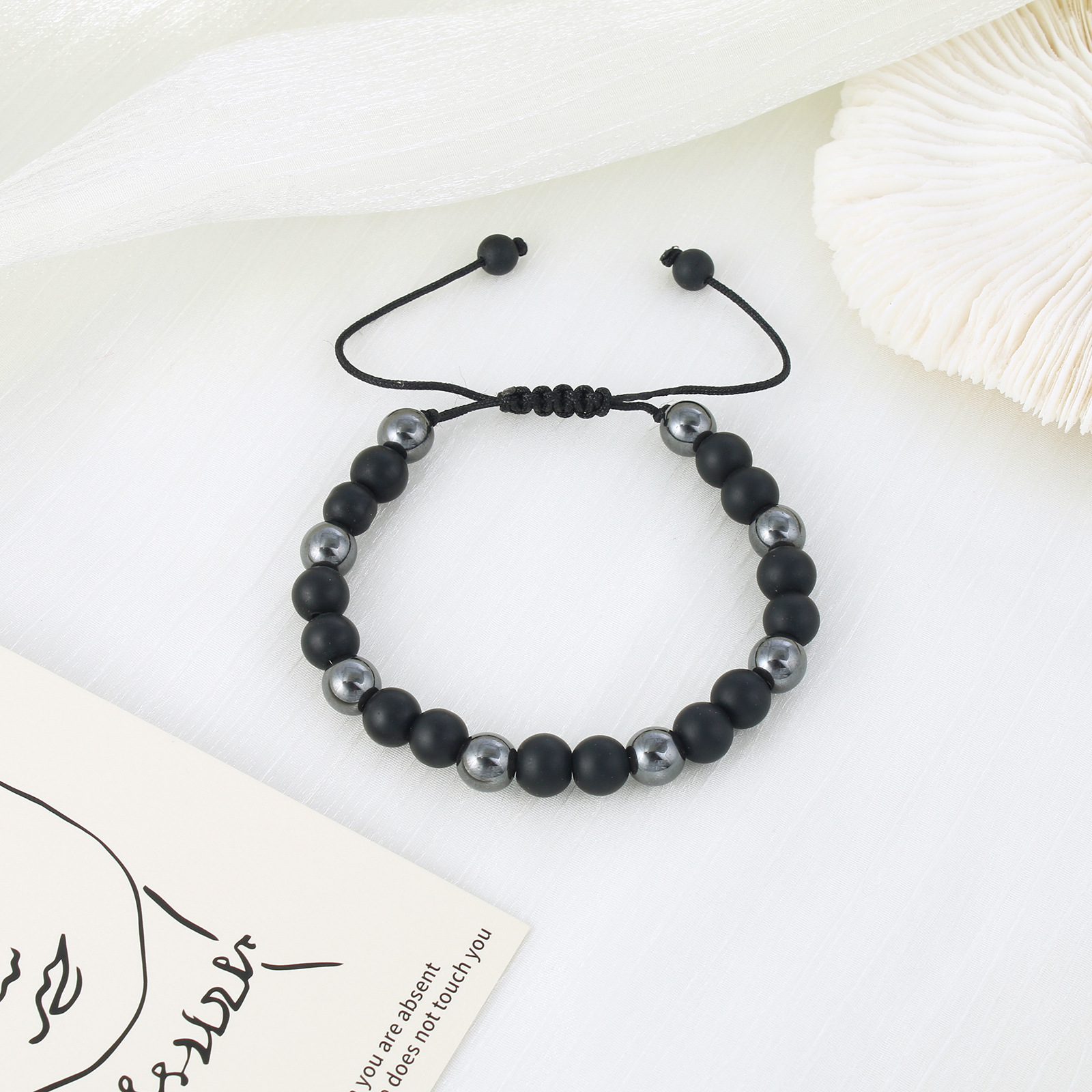 Black frosted magnet bracelet