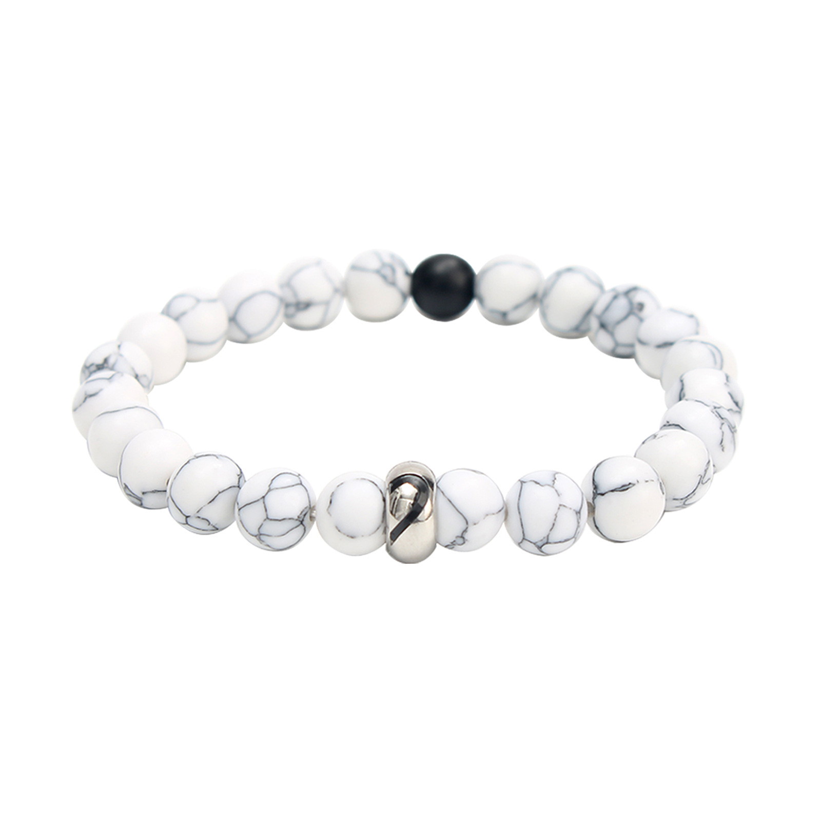 Stainless steel love white pine bracelet single