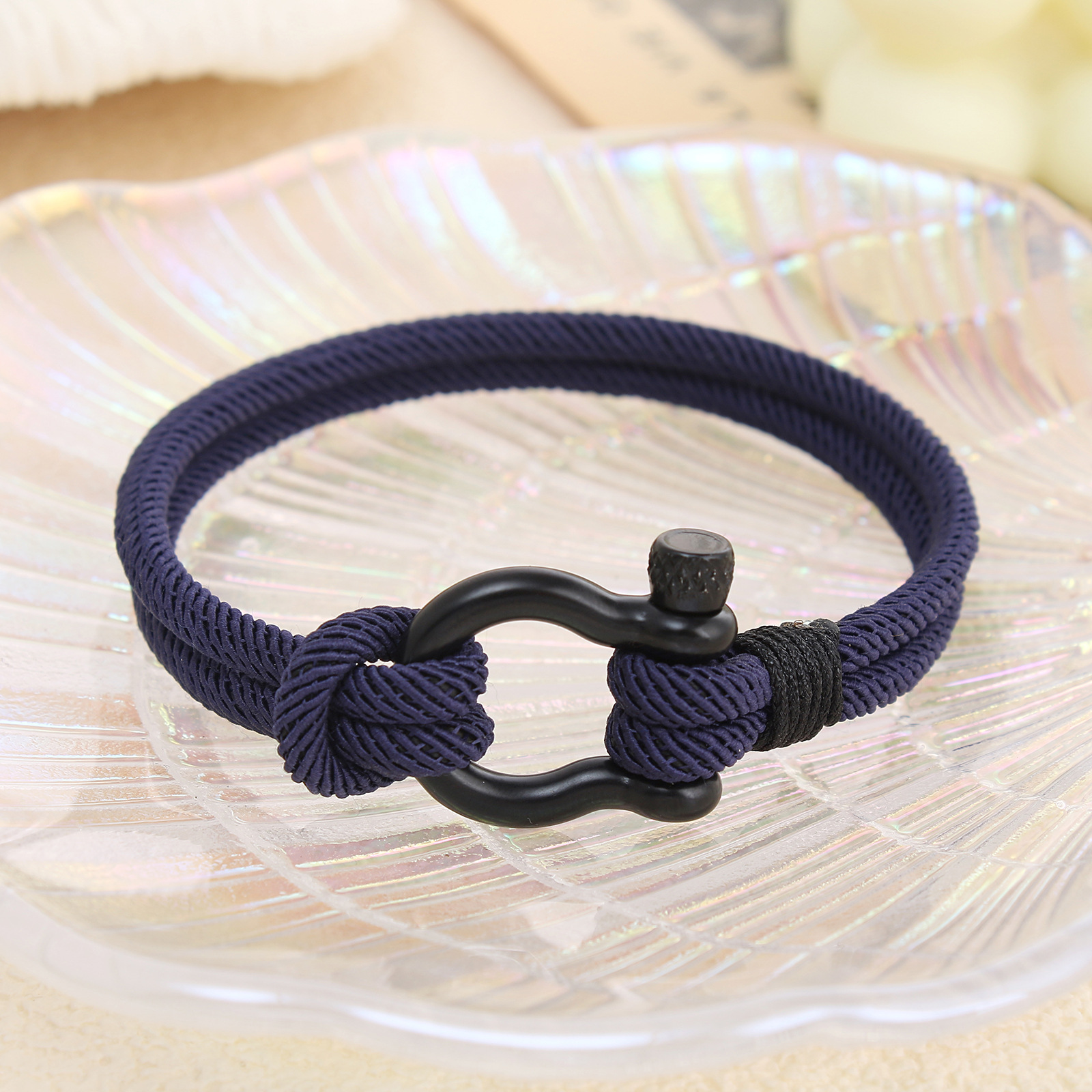 Dark blue 19CM in circumference Love Mom