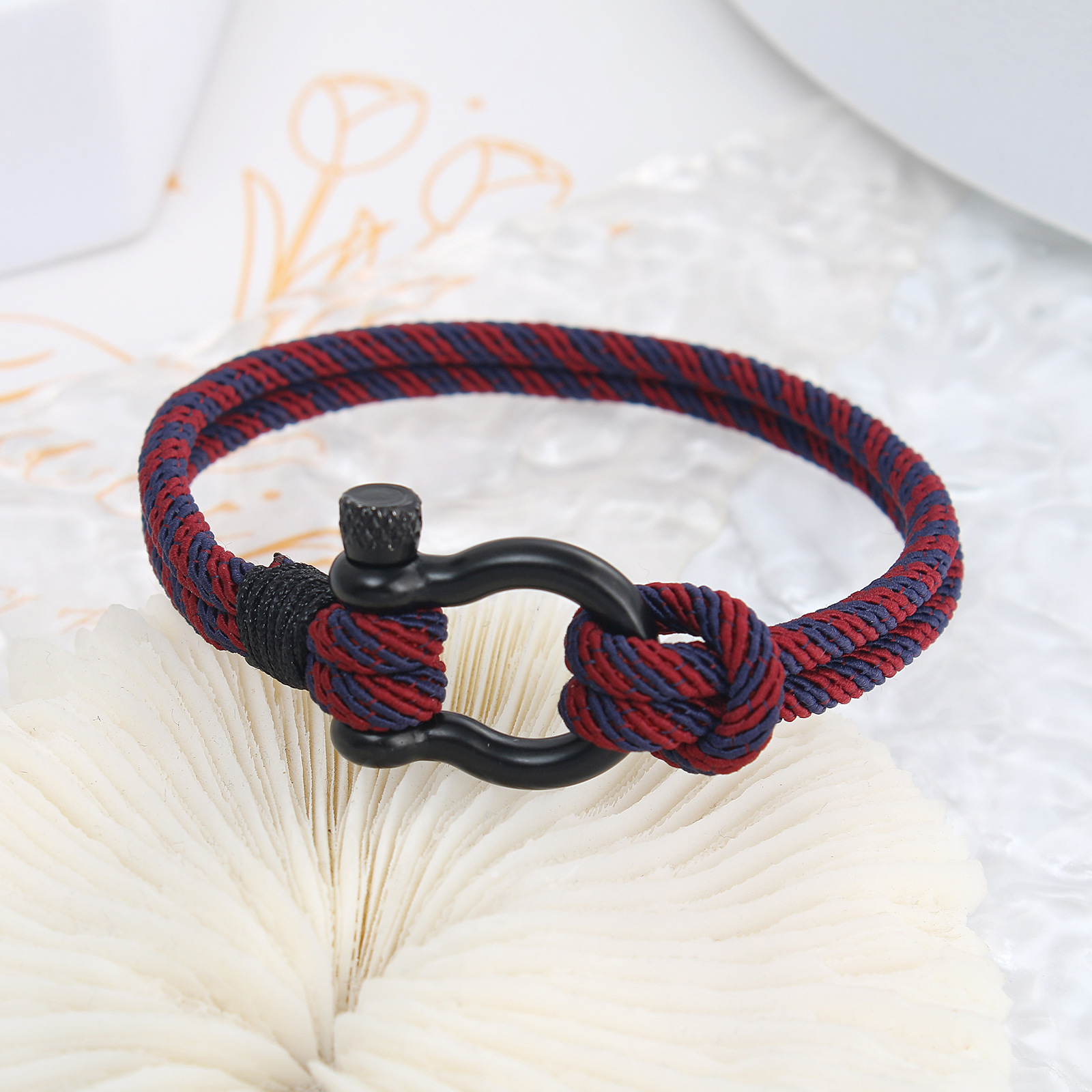 Dark blue wine red 19CM in circumference Love Mom