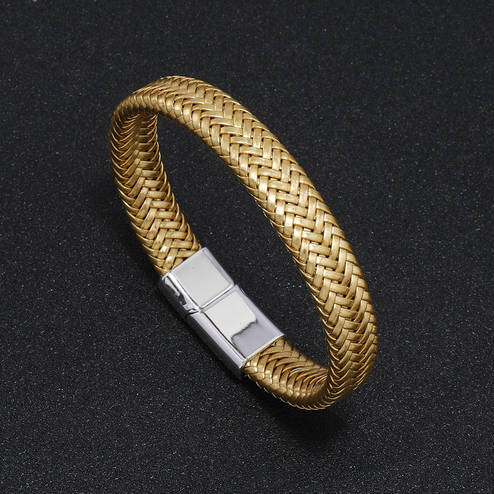 Gold skin white buckle