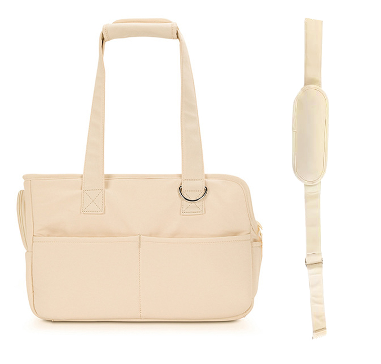 Beige cotton with shoulder straps