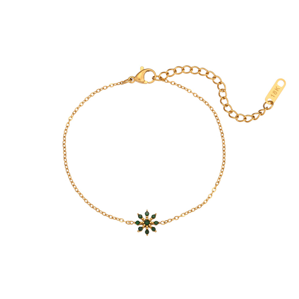 5:Bracelet-gold-green diamond